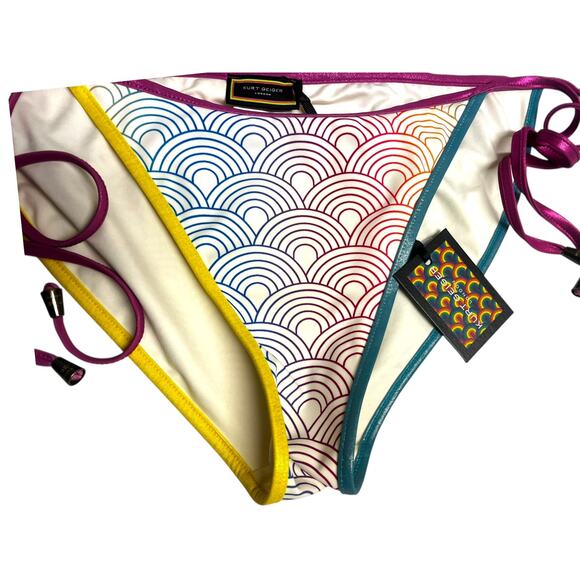 Kurt Geiger London Southbank String Bikini Cheeky Bottoms, Rainbow | Womens XL - Picture 2 of 15